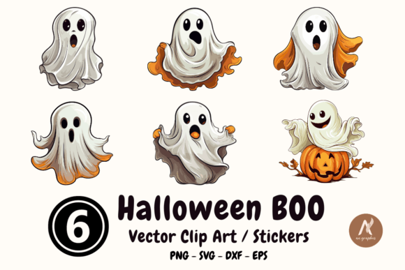 6 Funny Boo Vector Clipart Bundle Review for Real Embroidery Projects