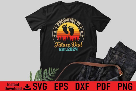 Funny Promoted to Future Dad Est 2024 – A Lighthearted Embroidery Design for New Beginnings