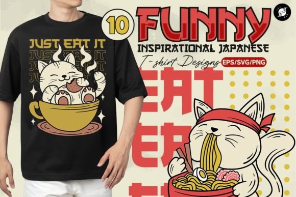 Retro Funny Japanese T-shirt Designs