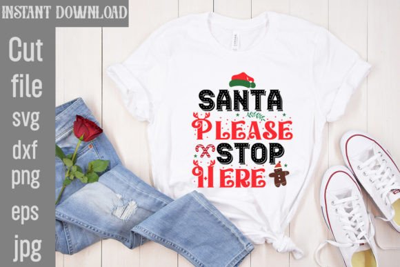 Santa Please Stop Here SVG Cut File Review