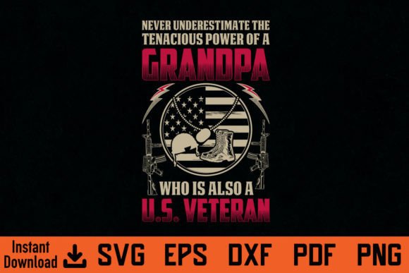 US Veteran Tee Shirt Gift for Grandpa – A Design Review for Real Embroidery Use